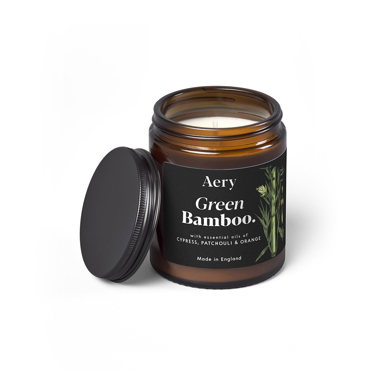 Aery Living Botanical Green 140g Candle Jar Green Bamboo