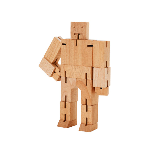 Areaware Cubebot Small Natural Robot Toy Robot Toy