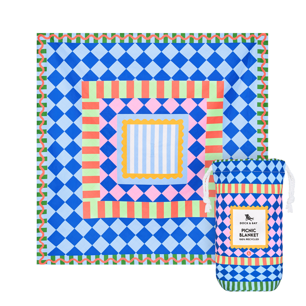 Dock & Bay Beach Blanket Large Bright Side Up 100% Recycled 100% Recycled