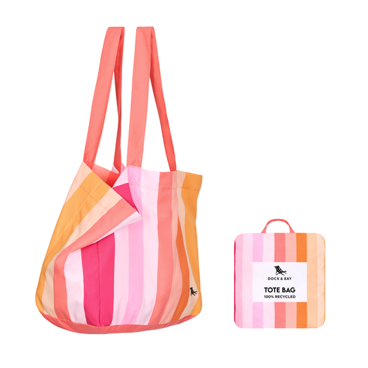 Dock & Bay Beach Tote Bag M Miami Sorbet 100% Recycled 100% Recycled
