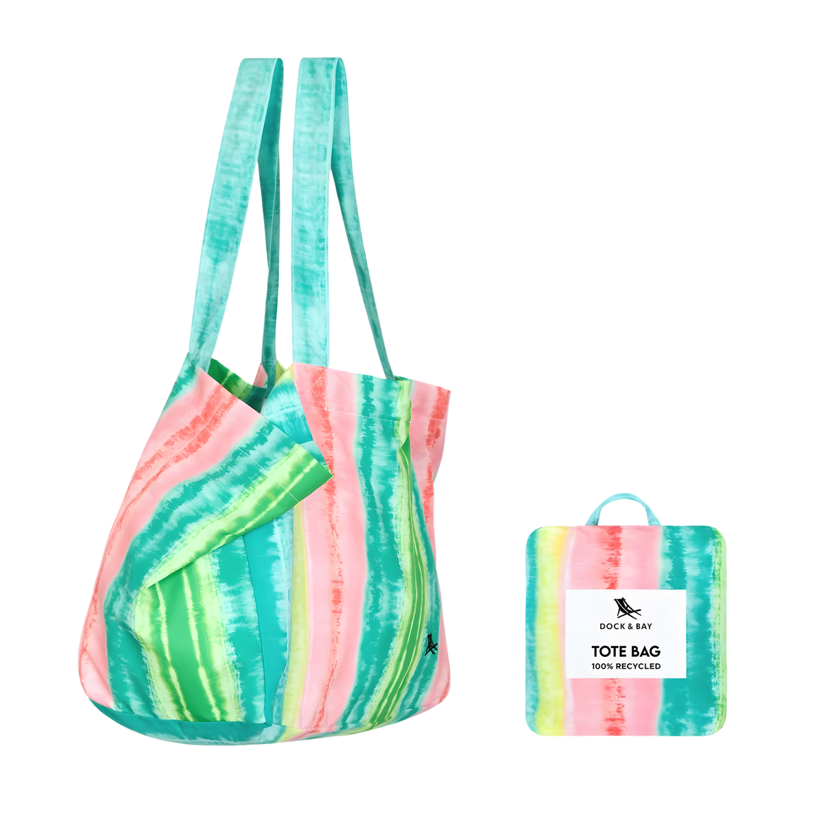 Dock & Bay Beach Tote Bag M Watermelon Sugar 100% Recycled 100% Recycled