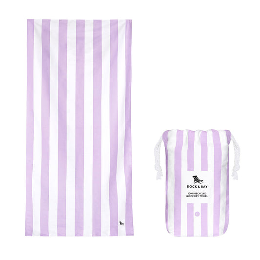 Dock & Bay Beach Towel Cabana Light Collection L Lombok Lilac 100% Recycled 100% Recycled