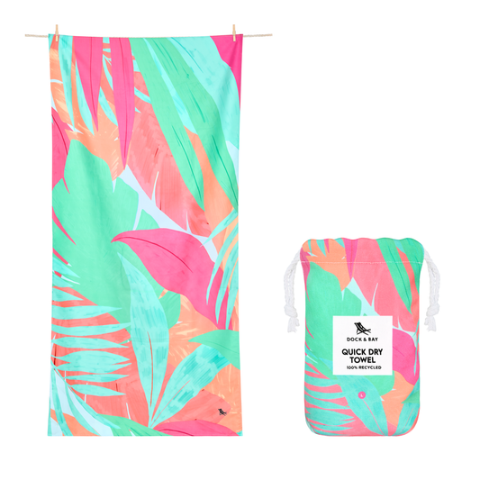 Dock & Bay Beach Towel Designed Collection L Hot Tropics 100% Recycled 100% Recycled