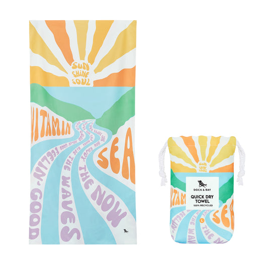 Dock & Bay Beach Towel Designed Collection L Vitamin Sea 100% Recycled 100% Recycled