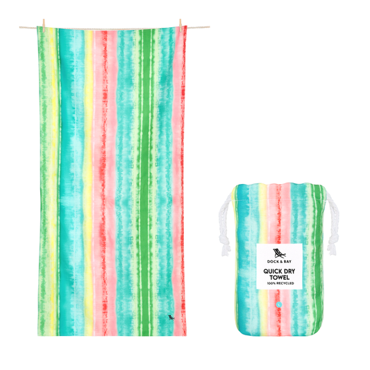Dock & Bay Beach Towel Designed Collection L Watermelon Sugar 100% Recycled 100% Recycled