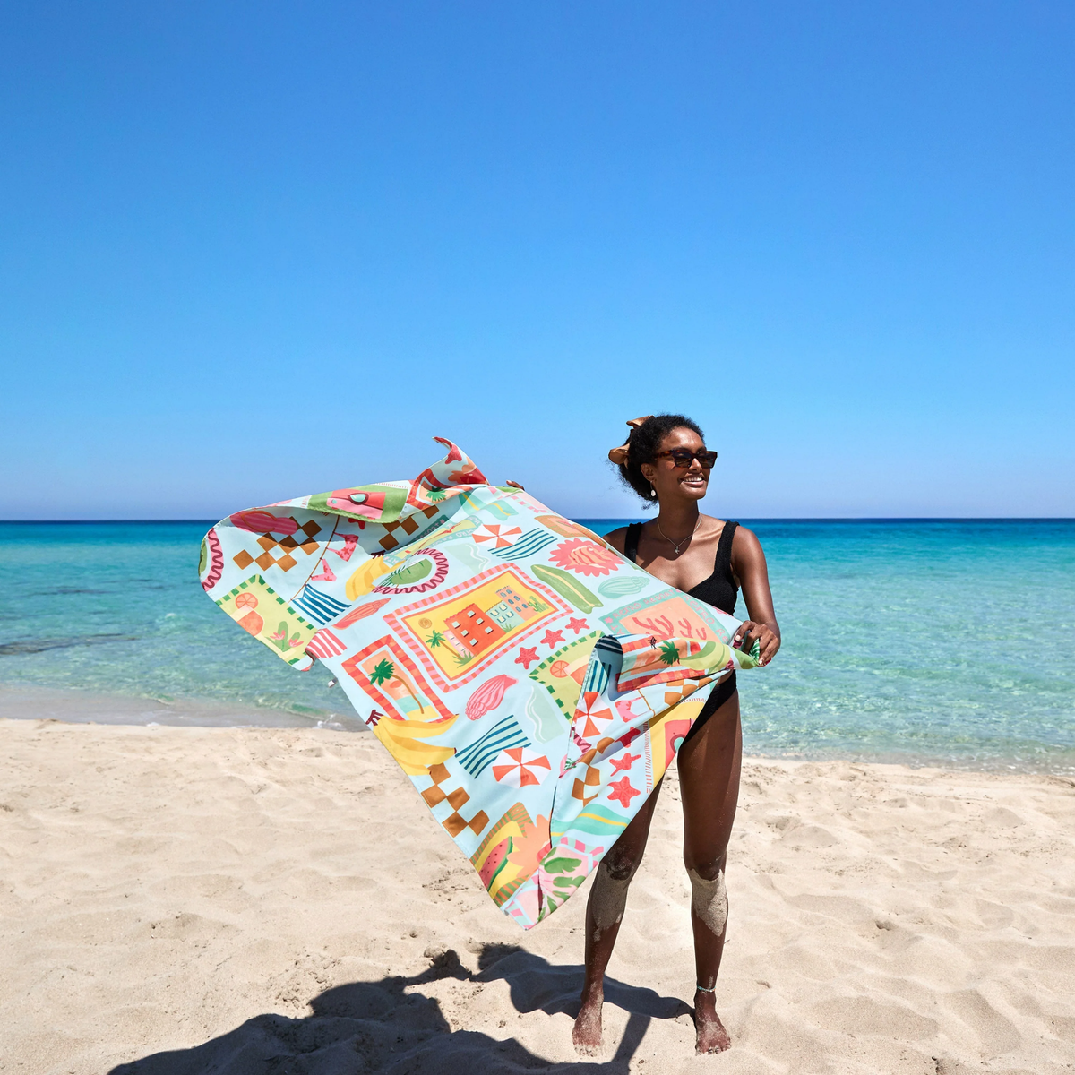 Dock & Bay Beach Towel Designed Collection L Wish You Were Here 100% Recycled 100% Recycled