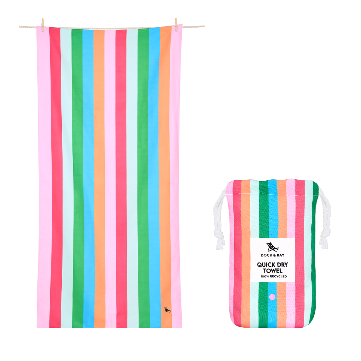 Dock & Bay Beach Towel Summer Collection L Tutti Frutti 100% Recycled 100% Recycled