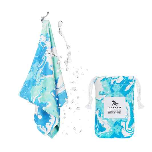 Dock & Bay Cooling Towel Marble Collection Take A Dip 100% Recycled 100% Recycled