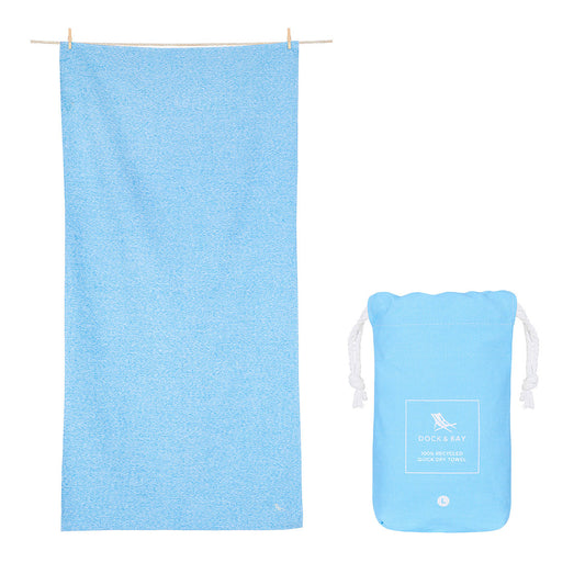 Dock & Bay Fitness Towel Essential Collection L Lagoon Blue 100% Recycled 100% Recycled
