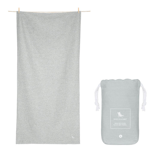 Dock & Bay Fitness Towel Essential Collection L Mountain Grey 100% Recycled 100% Recycled