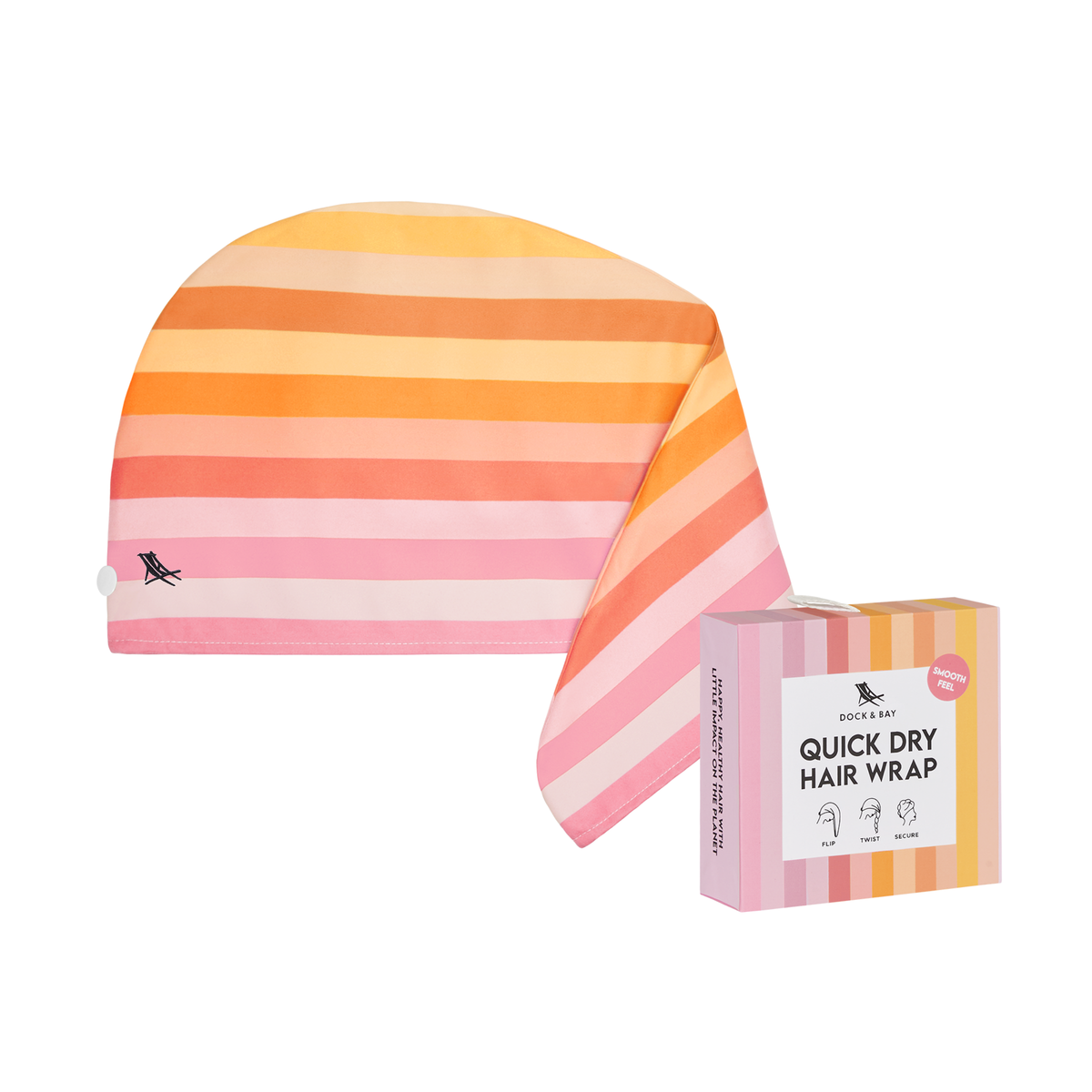 Dock & Bay Hair Wrap Collection Miami Sorbet 100% Recycled 100% Recycled