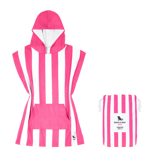 Dock & Bay Poncho Mini Cabana Collection Phi Phi Pink 100% Recycled 100% Recycled