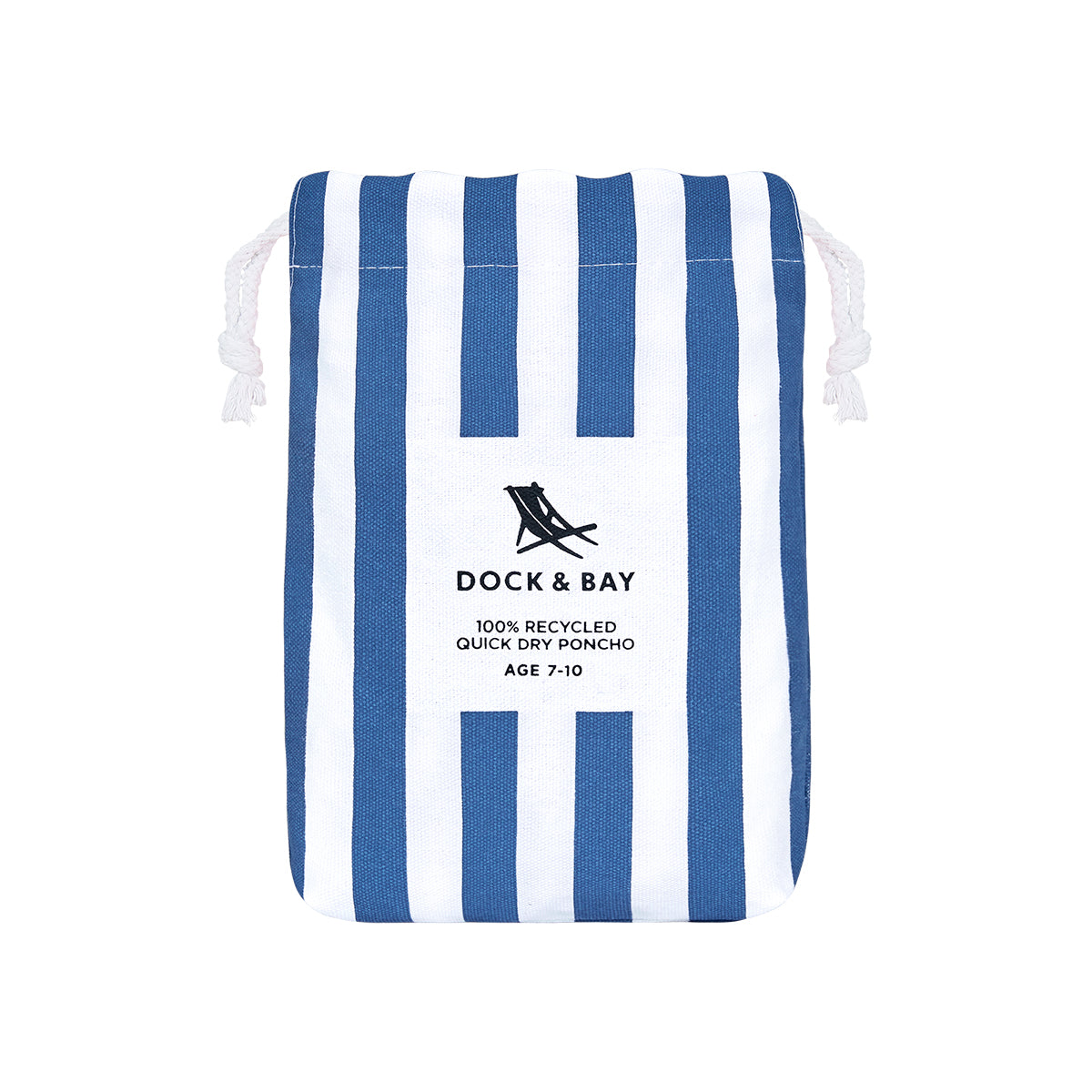 Dock & Bay Poncho Mini Cabana Collection Whitsunday Blue 100% Recycled 100% Recycled
