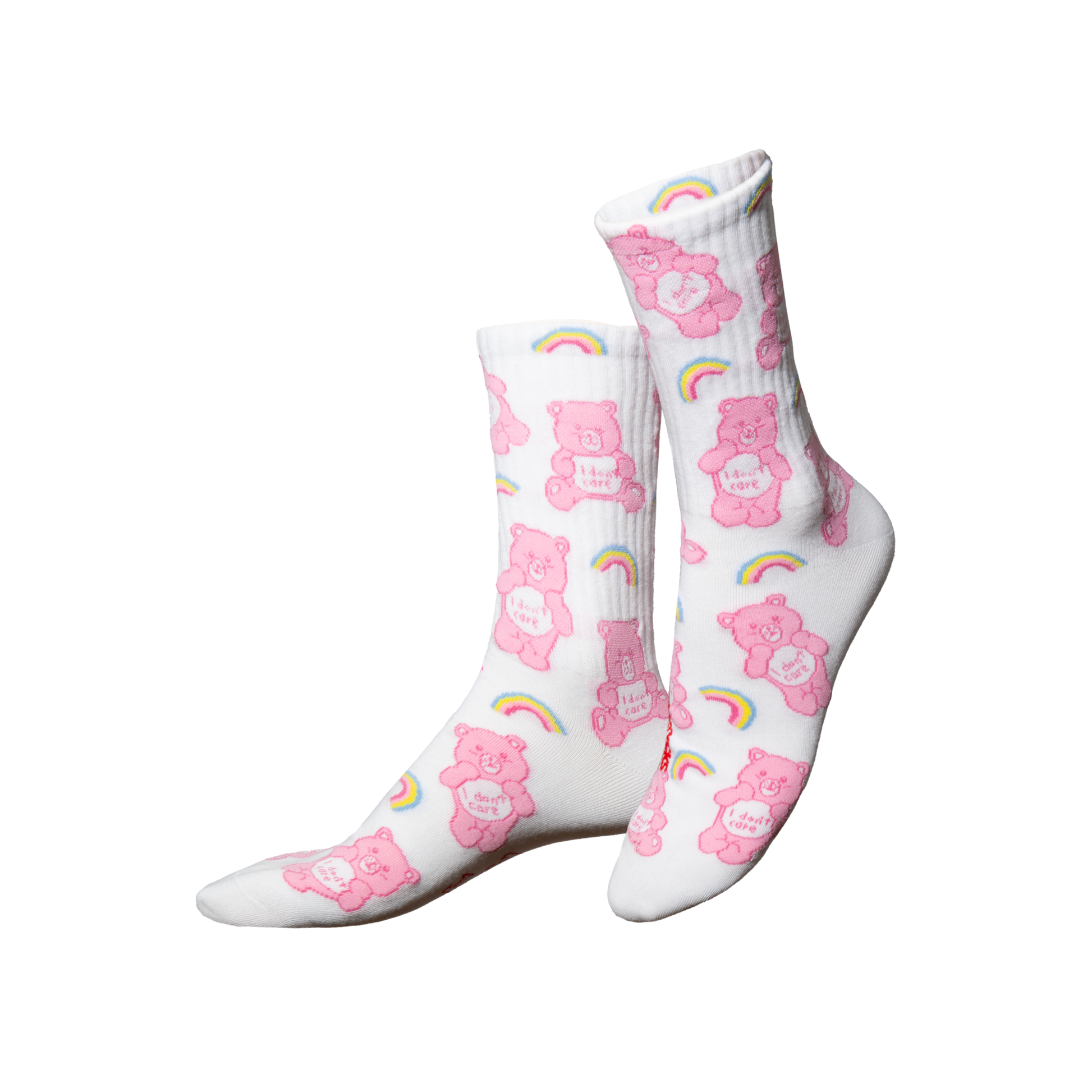 Eat My Socks Crew Socks Rainbow Bear