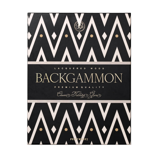 Printworks Classic Games Backgammon Lacquered Black