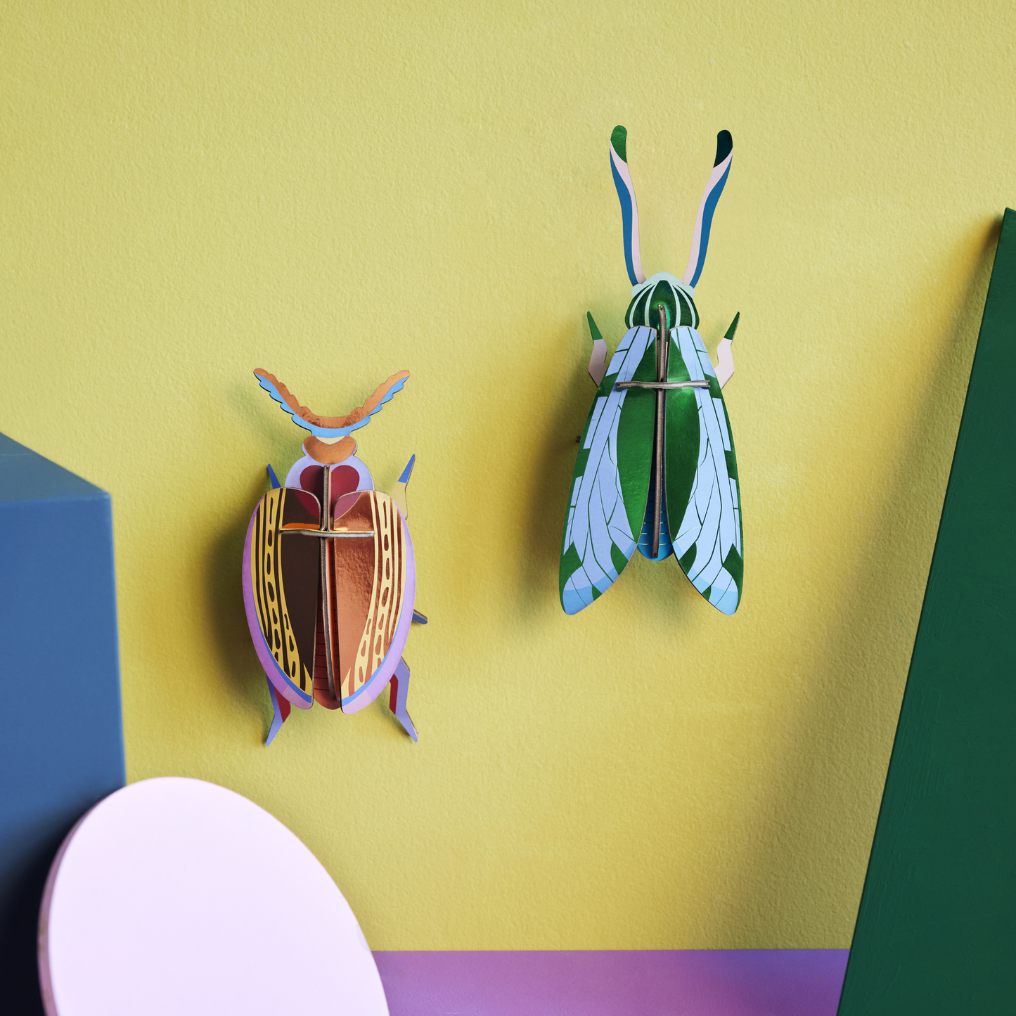 Studio Roof Wall Art Beetles (B6) Jade Grasshopper
