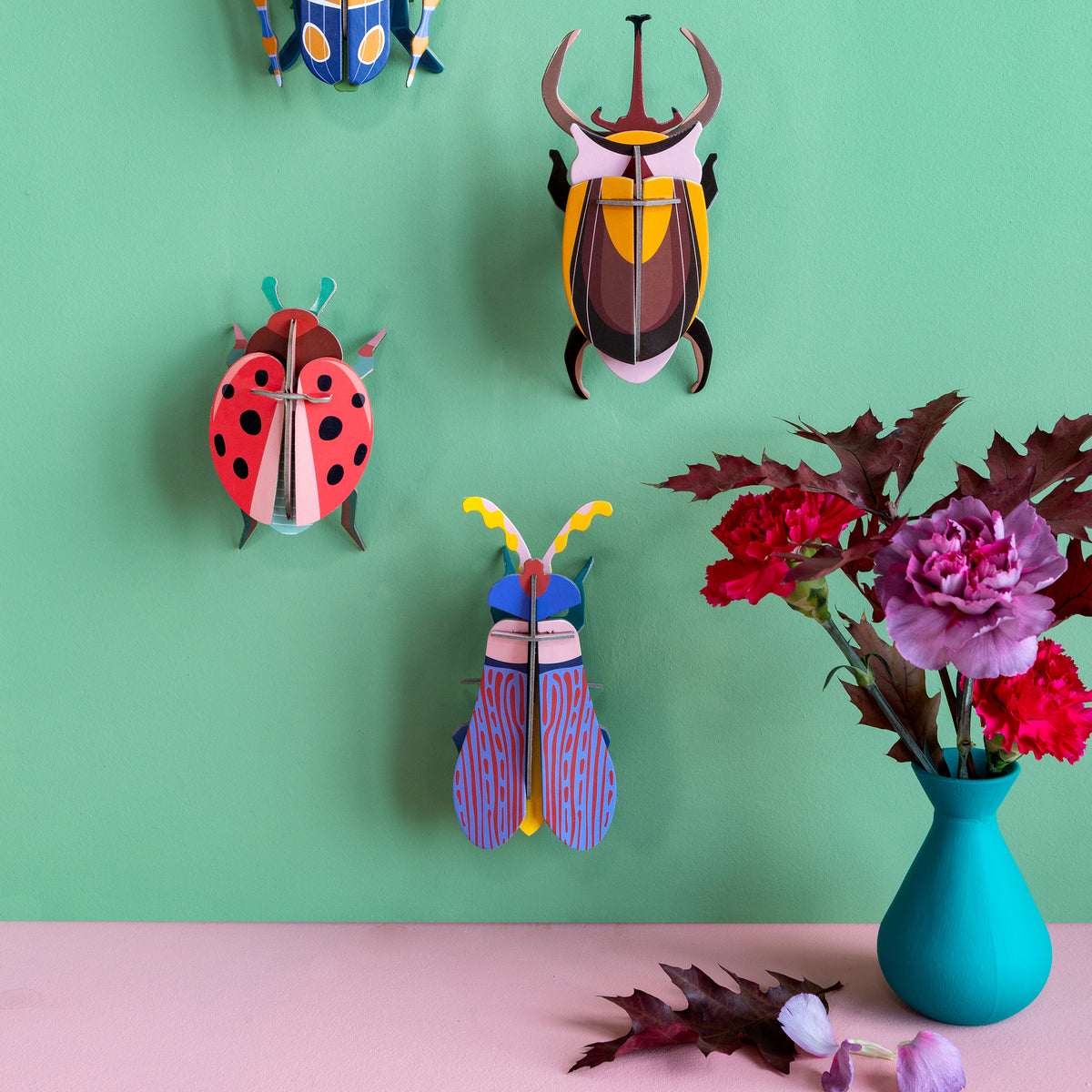 Studio Roof Wall Art Beetles (B7) Coccinelle Rouge
