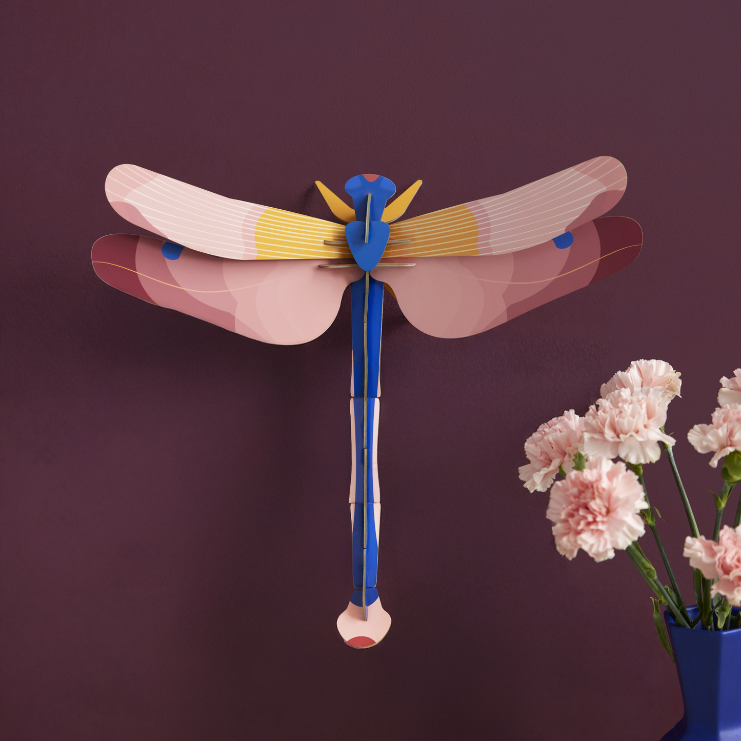 Studio Roof Wall Art Butterflies (A4) Dragonfly Pink