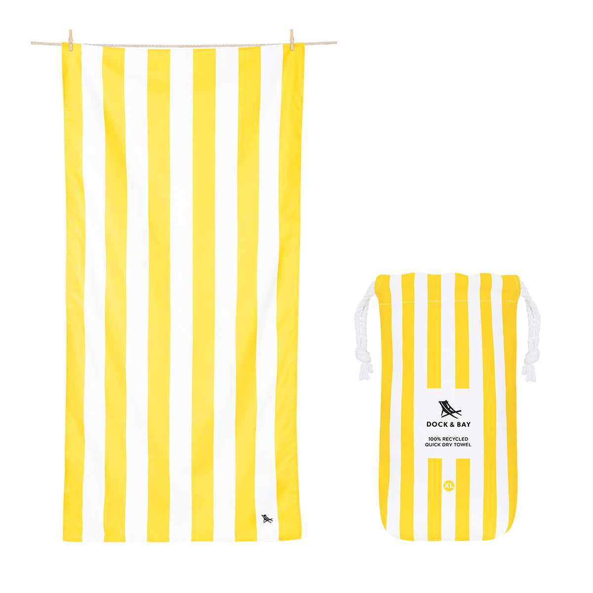 Beach Towel Cabana Collection XL Boracay Yellow
