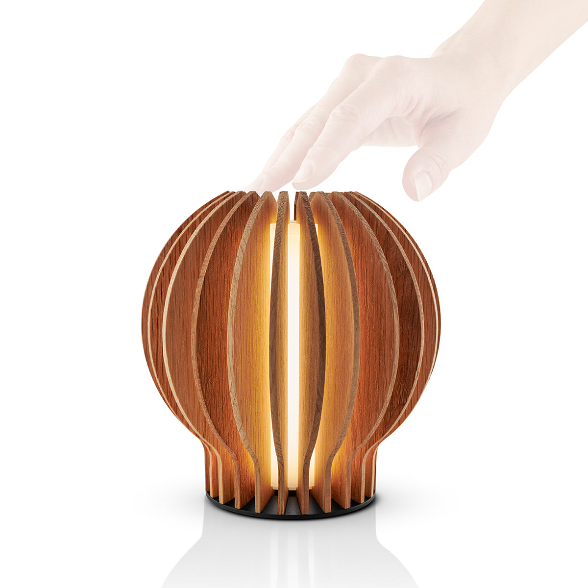Radiant Round Rechargeable Table Lamp Oak