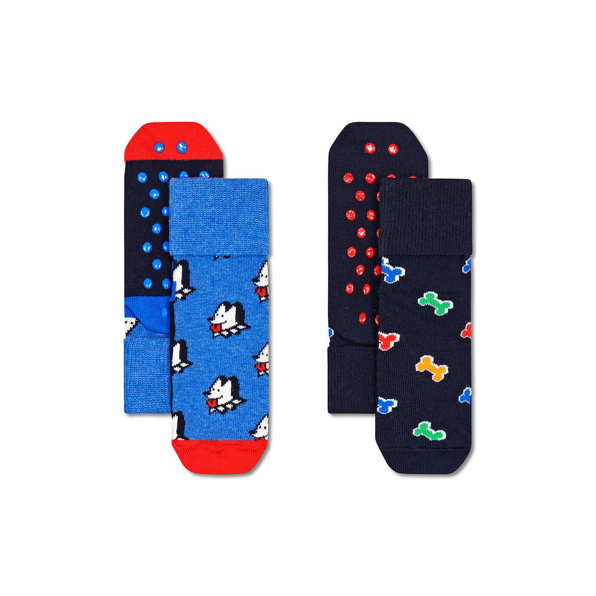 Kids Anti Slip Sock Dog & Dog Bone (6500) 2-Pack