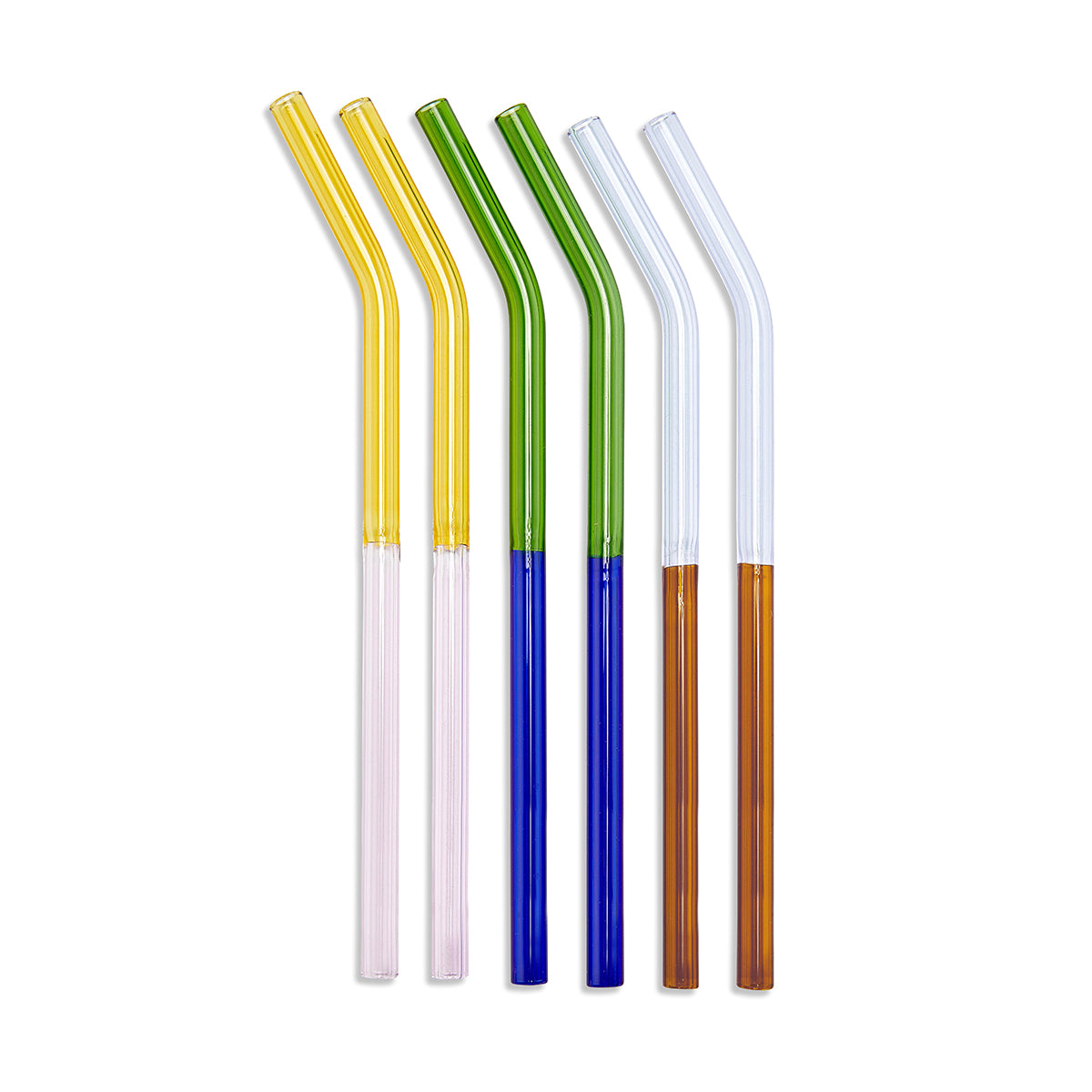MoMA Two-Tone Borosilicate Straws (set of 6)