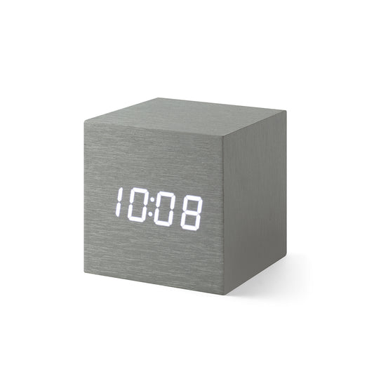 MoMA Cube Clock Alume